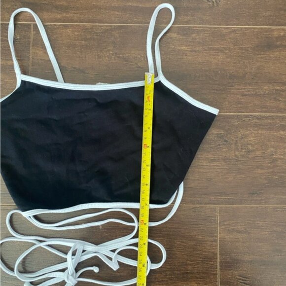 Garage Black Cropped Tank White Accents XS - Picture 5 of 9